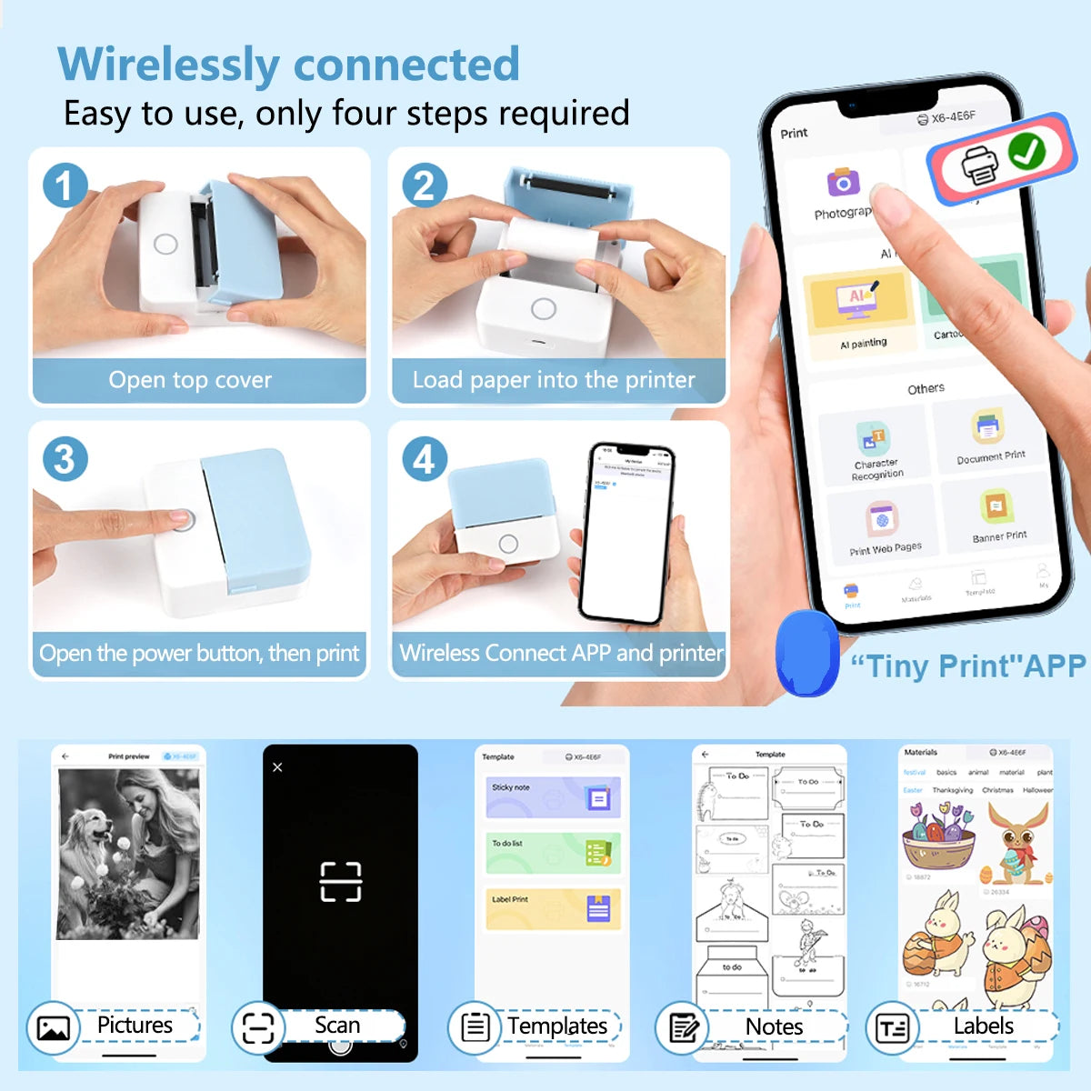 Inkless Portable Printer